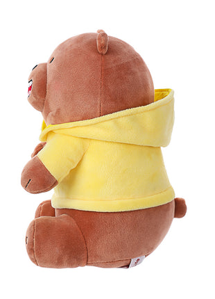 We Bare Bears Plush Toy With Hoodie(Grizzly)