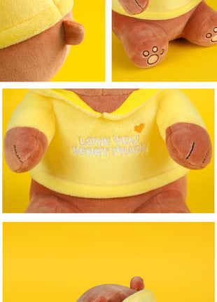 We Bare Bears Plush Toy With Hoodie(Grizzly)