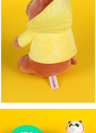 We Bare Bears Plush Toy With Hoodie(Grizzly)