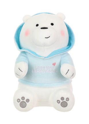 We Bare Bears Plush Toy With Hoodie(Ice-Bear)