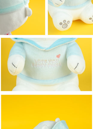 We Bare Bears Plush Toy With Hoodie(Ice-Bear)