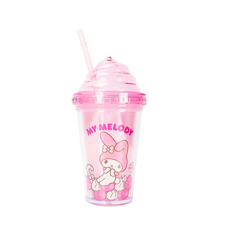 Sanrio Characters Plastic Water Bottle (320mL)(Pink)