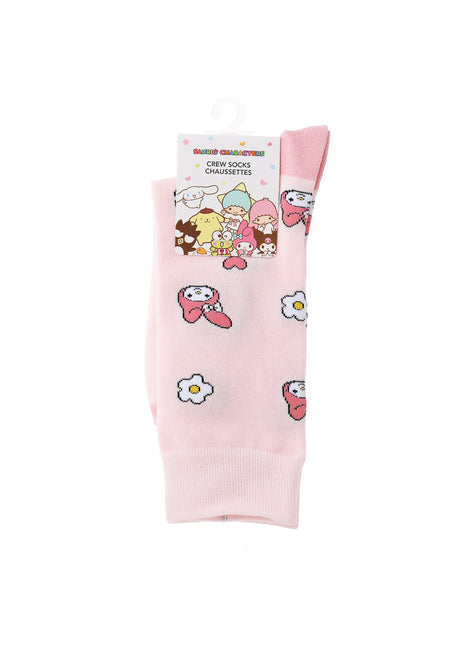 Sanrio characters Full Print Crew Socks (My Melody)