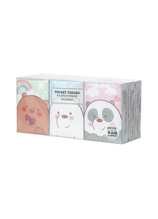 We Bare Bears Collection 4.0 Fragrance-free Facial Tissues with Prints (9 Sheets*9 packs)