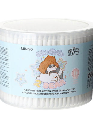 We Bare Bear Collection 4.0 Double-head Cotton Swabs with Paper Stick (400 Count)