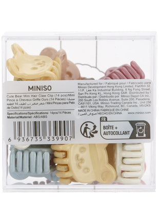 Cute Bear Mini Hair Claw Clip (14 pcs)