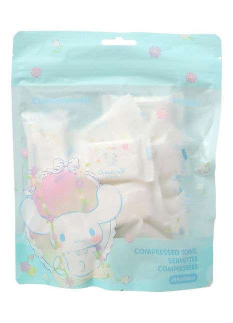 Cinnamoroll Patterned Compressed Towels (25 pcs)