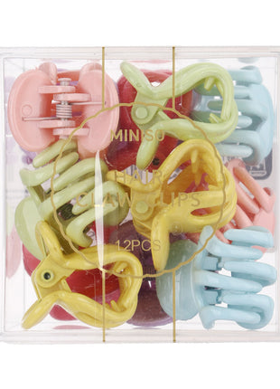 Mini Hair Claw Clip (12 pcs)