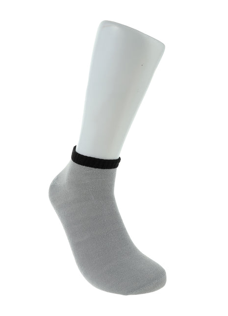 Classic Contrast Color Odor Control Men's Ankle Socks 3 Pairs (Basic Colors)
