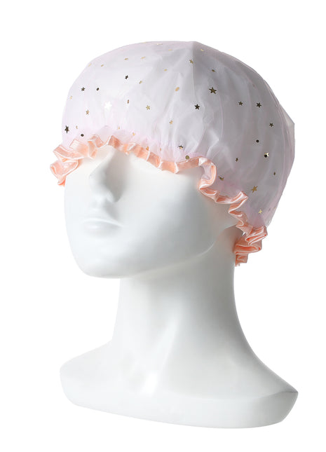 Sparkling Star Series Double-Layer Shower Cap
