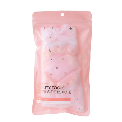 Sparkling Star Series Double-Layer Shower Cap