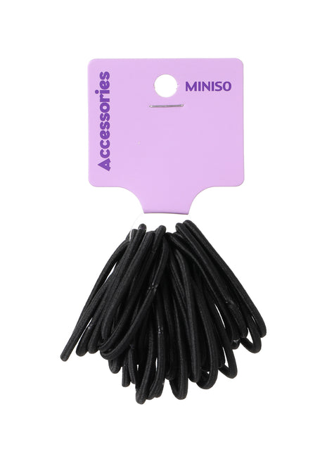 Black Hair Ties (30 pcs, 3mm)