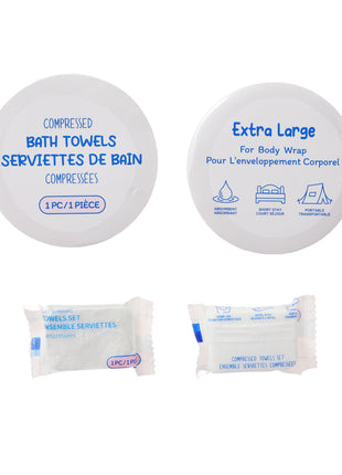 Compressed Towels Set (4-Piece Towels & 2-Piece Bath Towels)