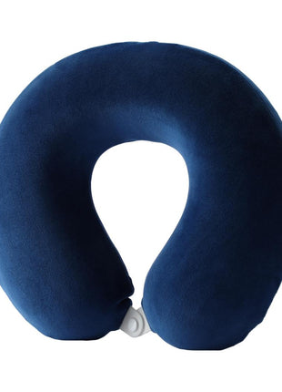 Solid Color Memory Foam U-Shaped Pillow (Navy)