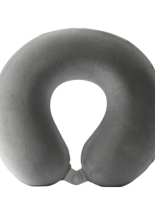 Solid Color Memory Foam U-Shaped Pillow (Gray)