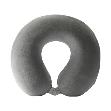 Solid Color Memory Foam U-Shaped Pillow (Gray)