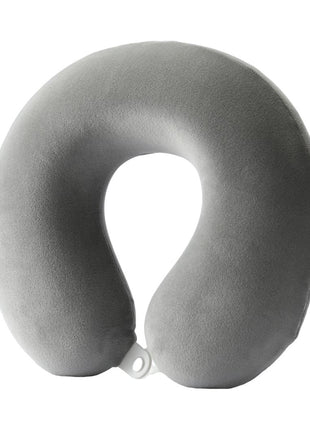 Solid Color Memory Foam U-Shaped Pillow (Gray)