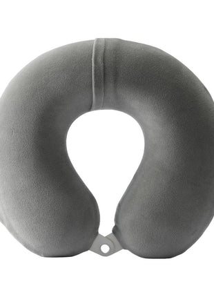 Solid Color Memory Foam U-Shaped Pillow (Gray)