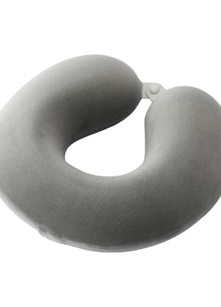 Solid Color Memory Foam U-Shaped Pillow (Gray)