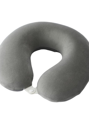 Solid Color Memory Foam U-Shaped Pillow (Gray)