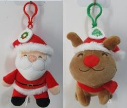 Christmas Series 4in. Plush Toy Pendant (2 Assorted Models: Santa Claus, Reindeer)