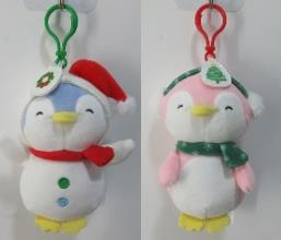 Mini Family Christmas Series 4in. Plush Toy Pendant (2 Assorted Models: Scarf Penguin, Snowman Penguin)