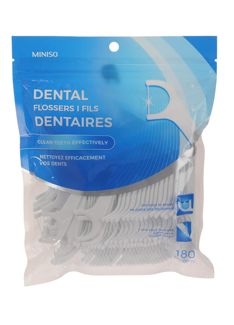 Large Handle Thin and Smooth Dental Flossers (180 pcs)