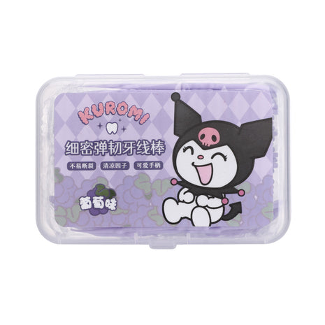 Kuromi Fruit Flavored Dental Flossers (50 Count)