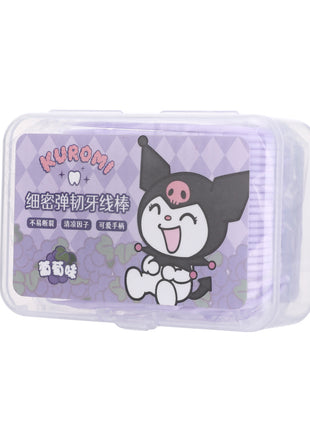 Kuromi Fruit Flavored Dental Flossers (50 Count)