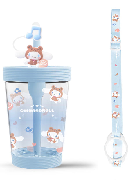 Sanrio characters Tumbler with Shoulder Strap (535mL)(Cinnamoroll)
