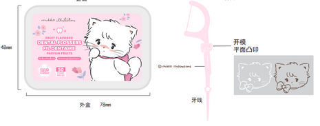 MIKKO Collection Fruity Dental Flossers (Sakura Peach Flavor)