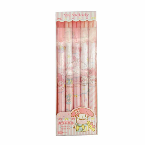 My Melody 5-Piece Pen Set (0.5mm, Black) PDQ