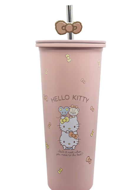 Sanrio?characters Stainless Steel Tumbler with Straw 800mL(Hello Kitty)