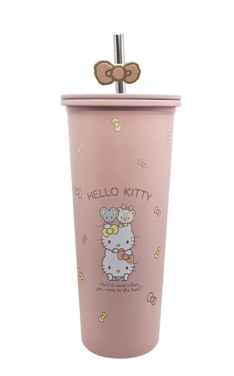 Sanrio?characters Stainless Steel Tumbler with Straw 800mL(Hello Kitty)