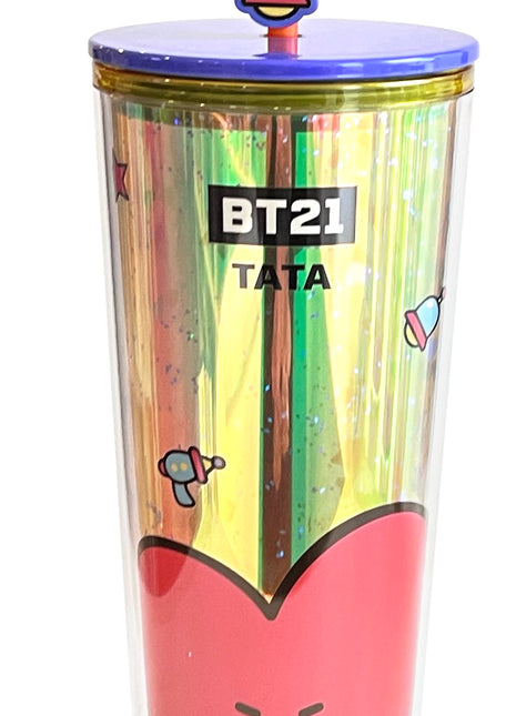 BT21 Collection Double Wall Plastic Tumbler with Straw (800mL)(TATA)