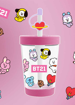 BT21 Collection Portable Plastic Tumbler (535mL)(Pink)