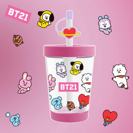 BT21 Collection Portable Plastic Tumbler (535mL)(Pink)
