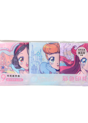 Disney Manga Princess Collection Printed Tissues (9 Packets)