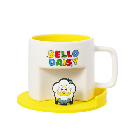 Daisy Minions Collection Ceramic Cup with Cartoon Coaster (390mL) (Yellow)