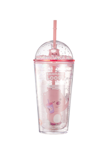 Zanmang Loopy Collection Plastic Bottle with Straw (600mL)