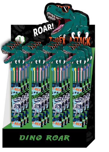 Cool Dinosaur Series Figure 10-Color Ballpoint Pen PDQ