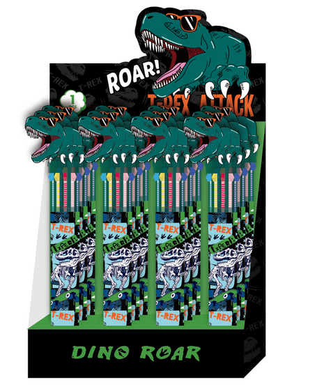 Cool Dinosaur Series Figure 10-Color Ballpoint Pen PDQ