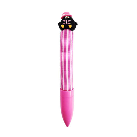 Dundun Halloween Collection-Expandable Figure Ballpoint Pen (1.0mm, Black) (Pink Barrel) PDQ