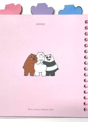 WE BARE BEARS SEASIDE MUSIC FESTIVAL Collection Bookmark Wire-bound Book 15x15cm (100 Sheets) PDQ