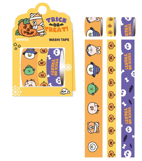 Mini Family Halloween  Spooky Night - Washi Tape (A) (3 Rolls)  PDQ
