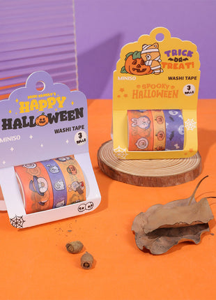 Mini Family Halloween  Spooky Night - Washi Tape (A) (3 Rolls)  PDQ