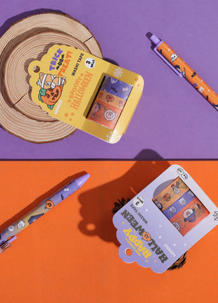 Mini Family Halloween  Spooky Night - Washi Tape (A) (3 Rolls)  PDQ
