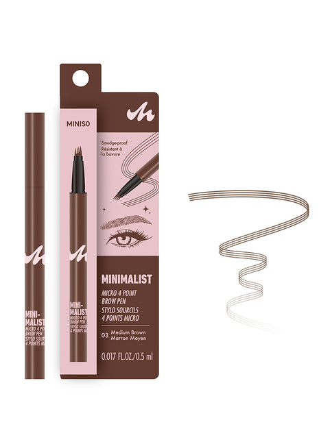 Minimalist Micro 4 Point Brow Pen (03 Medium Brown)