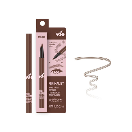 Minimalist Micro 4 Point Brow Pen (03 Medium Brown)