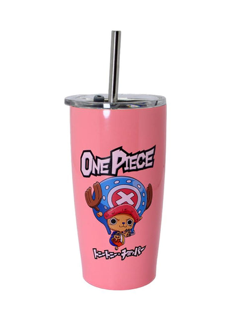 One Piece Collection Steel Tumbler with Straw (530mL)(Pink)